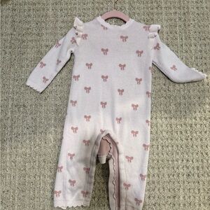 Nordstrom Pink Bow-Print Knit One-Piece